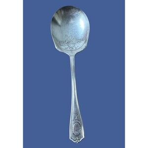 Community Silver Triple Plus Serving Spoon Vintage Silverplate Floral Scroll 20s